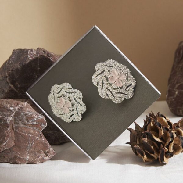 Rosé Bloom AD Stud Tops - pink rose color - Image 3