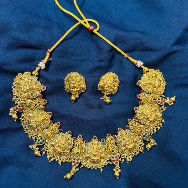 Divya Saubhagya - Antique Laxmi Haaram Set - Image 3