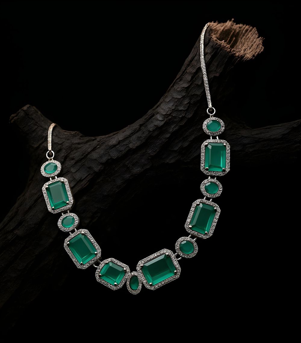 Emerald Shine AD Set | Green & Silver