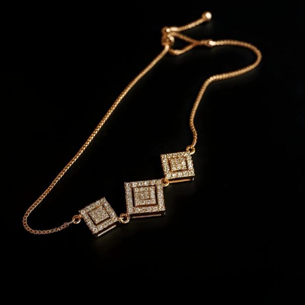 Regal Sparkle Adjustable Bracelet- AD
