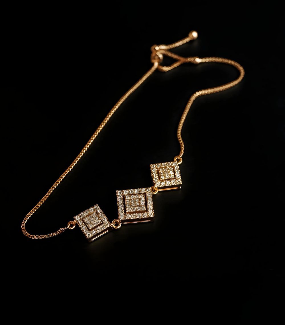 Regal Sparkle Adjustable Bracelet- AD