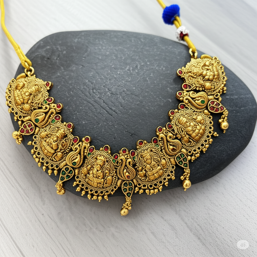 Divya Saubhagya - Antique Laxmi Haaram Set